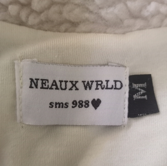 Neaux Wrld One Piece Compass Anime Fuzzy Zip Up Teddy Jacket Pop Art Casual Boho - Picture 6 of 8